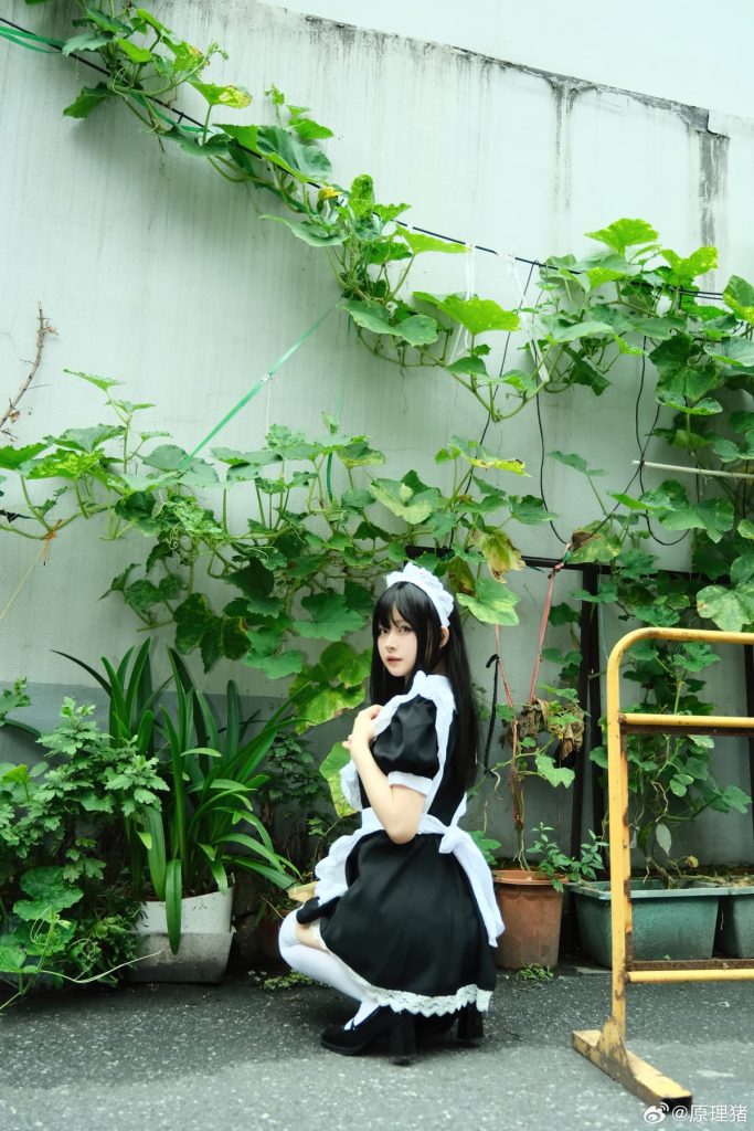 白莉爱吃巧克力 原理猪 深巷女仆 (9)